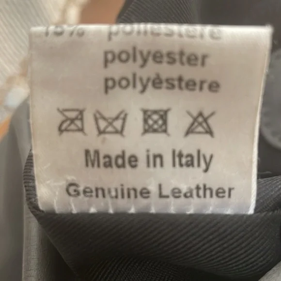 Albert Bellucci Gray Black Quilt Stitched Leather & Double Zipper Very Spacious - Picture 10 of 12